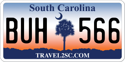 SC license plate BUH566