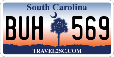 SC license plate BUH569