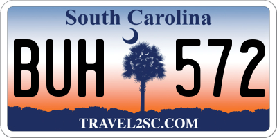 SC license plate BUH572