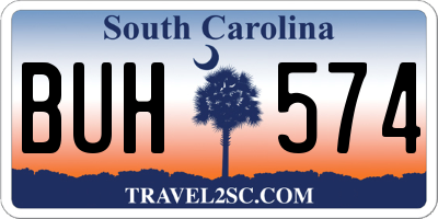 SC license plate BUH574