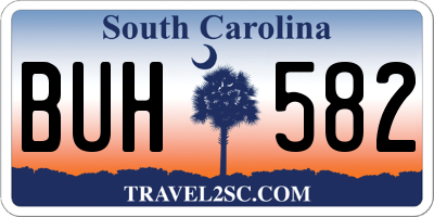 SC license plate BUH582