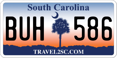 SC license plate BUH586