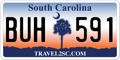 SC license plate BUH591