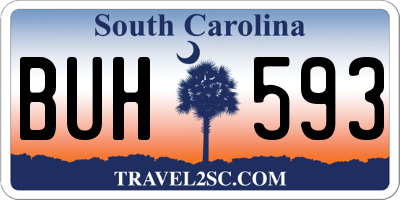 SC license plate BUH593
