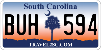 SC license plate BUH594