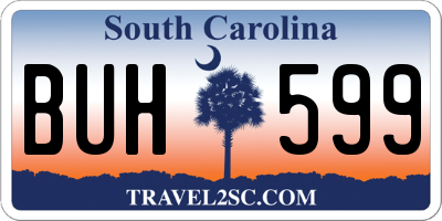 SC license plate BUH599