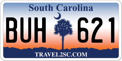 SC license plate BUH621