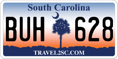 SC license plate BUH628