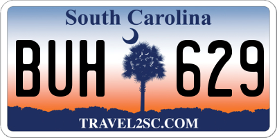 SC license plate BUH629