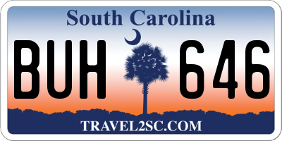 SC license plate BUH646
