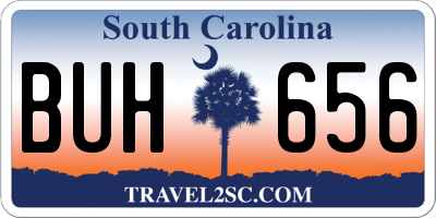 SC license plate BUH656