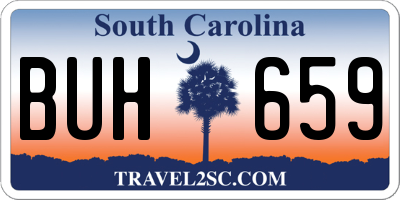 SC license plate BUH659