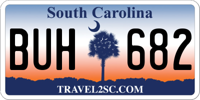 SC license plate BUH682