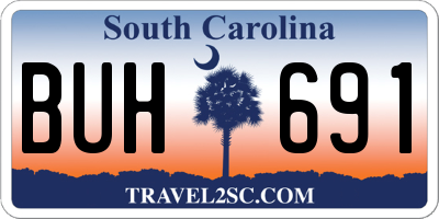 SC license plate BUH691