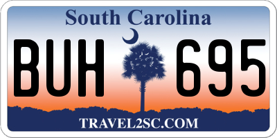 SC license plate BUH695