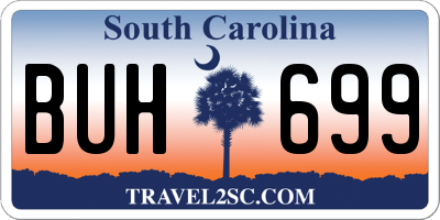 SC license plate BUH699