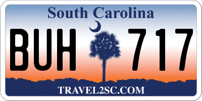 SC license plate BUH717