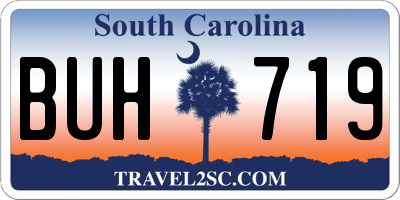 SC license plate BUH719