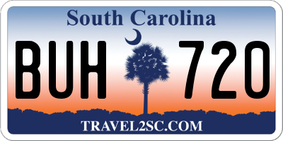 SC license plate BUH720