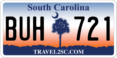 SC license plate BUH721