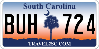 SC license plate BUH724