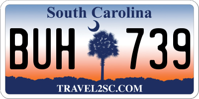 SC license plate BUH739