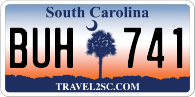 SC license plate BUH741