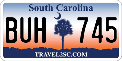 SC license plate BUH745