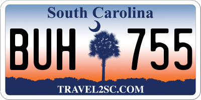 SC license plate BUH755