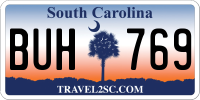 SC license plate BUH769