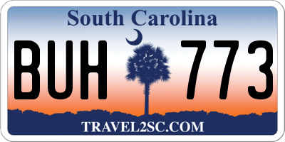 SC license plate BUH773