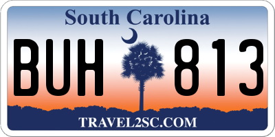 SC license plate BUH813