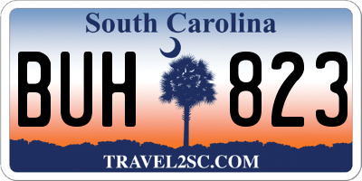 SC license plate BUH823