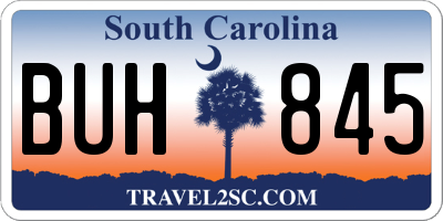 SC license plate BUH845