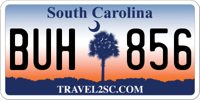 SC license plate BUH856