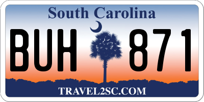 SC license plate BUH871