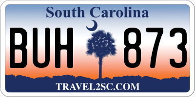 SC license plate BUH873