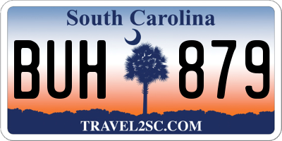 SC license plate BUH879