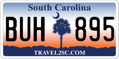 SC license plate BUH895