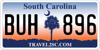 SC license plate BUH896