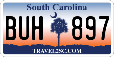 SC license plate BUH897