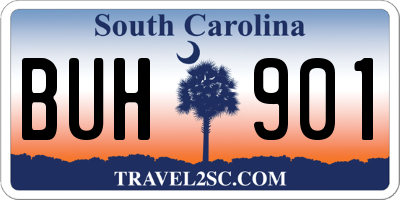 SC license plate BUH901