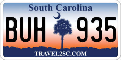 SC license plate BUH935