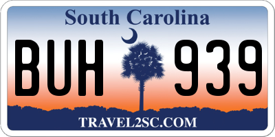 SC license plate BUH939