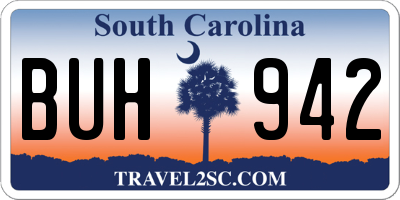 SC license plate BUH942