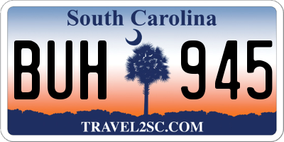 SC license plate BUH945