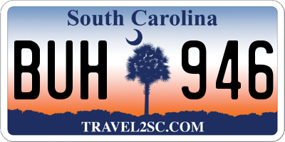 SC license plate BUH946
