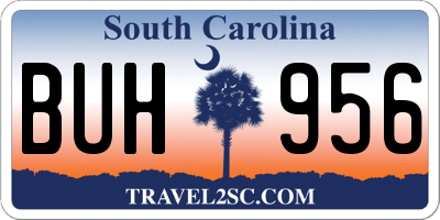 SC license plate BUH956