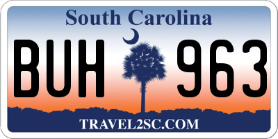SC license plate BUH963