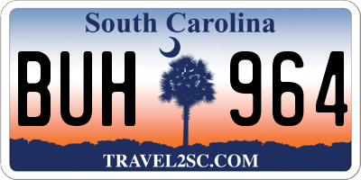 SC license plate BUH964